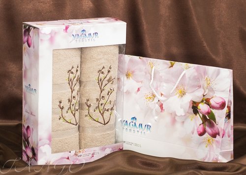 Набор полотенец Yagmur plt169-9 50 х 90 см 1 шт.
70 х 140 см 1 шт., фото, фотография