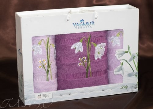 Набор полотенец Yagmur plt173-12 80 х 90 см 2 шт.
70 х 140 см 1 шт., фото, фотография
