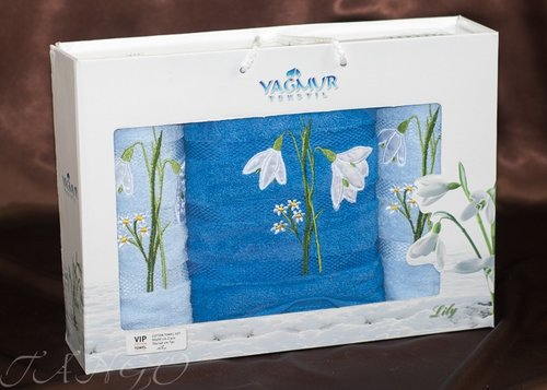 Набор полотенец Yagmur plt173-9 80 х 90 см 2 шт.
70 х 140 см 1 шт., фото, фотография