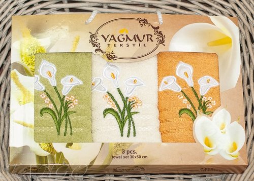 Набор полотенец Yagmur plt084-42 30 х 50 см 3 шт., фото, фотография