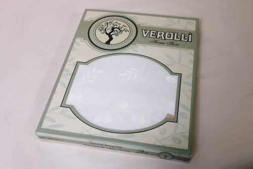 Скатерть Verolli OLIVE белый 160 х 220 см, фото, фотография
