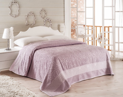 Махровое покрывало-одеяло Modalin MEDUSA фиолетовый 200х220, фото, фотография