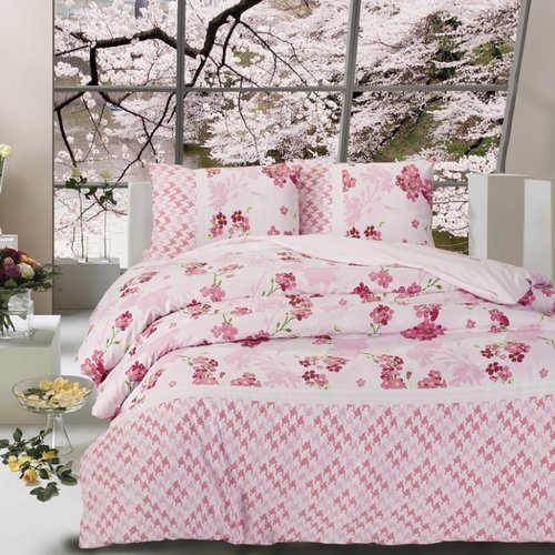 Постельное белье Altinbasak CREAFORCE APRIL розовый 1,5 спальный, фото, фотография