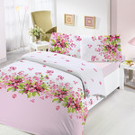 Постельное белье Altinbasak CREAFORCE SUMBUL розовый 1,5 спальный, фото, фотография