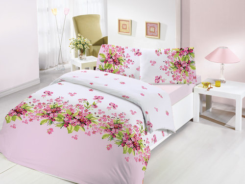 Постельное белье Altinbasak CREAFORCE SUMBUL розовый 1,5 спальный, фото, фотография