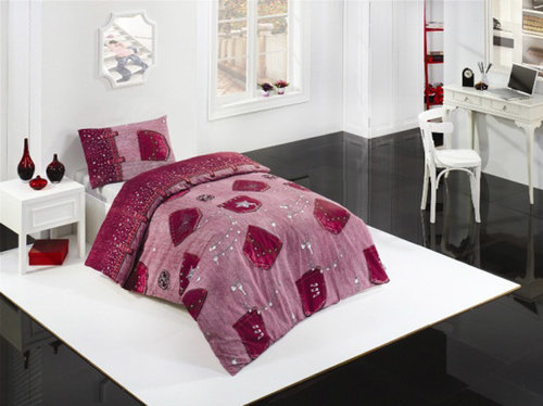 Постельное белье Altinbasak CREAFORCE JEANS розовый 1,5 спальный, фото, фотография
