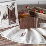 Набор полотенец Karna DROW COFFEE 50 х 60 см 2 шт. V1 50 х 60 см 2 шт., фото, фотография