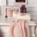 Набор полотенец Karna AMOR SCARF 30 х 50 см 2 шт. светло-розовый 30 х 50 см 2 шт., фото, фотография