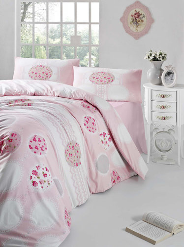 Постельное белье Altinbasak BELIN розовый 1,5 спальный, фото, фотография