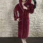 Халат Karna SPORT с капюшоном бордовый XL, фото, фотография