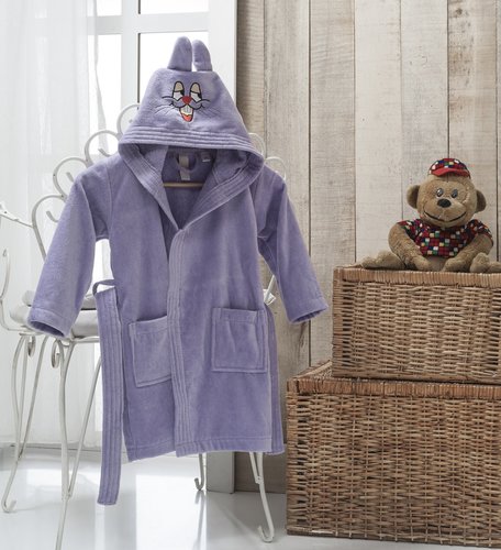 Халат детский Karna SEBI сиреневый 6-8 лет, фото, фотография
