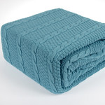 Плед-покрывало Karna SILVIA голубой 220х240, фото, фотография