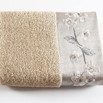 Полотенце Karna DESPINA бежевый 50 х 90 см 1 шт., фото, фотография