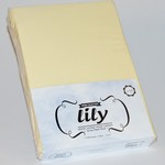 Простыня трикотажная на резинке Lily светло-жёлтый 100 х 200 + 30 см, фото, фотография