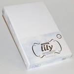 Простыня трикотажная на резинке Lily белый 100 х 200 + 30 см, фото, фотография