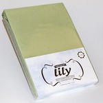 Простыня трикотажная на резинке Lily тёмно-зелёный 100 х 200 + 30 см, фото, фотография