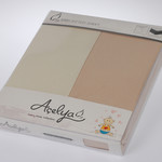 Набор простыней трикотажных Acelya кремовый+бежевый 70 х 130 + 15 см 2 шт., фото, фотография