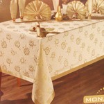 Скатерть Monalit DELUX 160х220 с салфетками, кольцами белый 160 х 220 см, фото, фотография