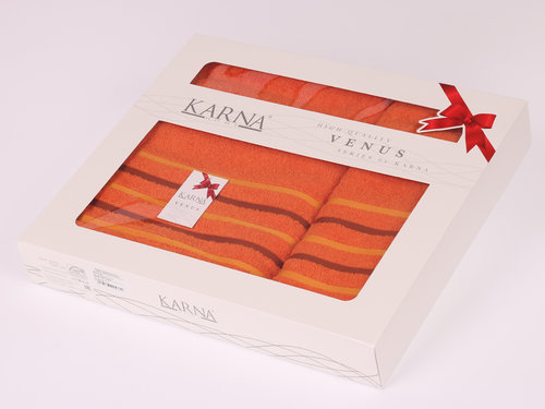 Набор полотенец Karna VENUS 50х90, 70х130 оранжевый 50 х 90 см 1 шт.
70 х 130 см 1 шт., фото, фотография