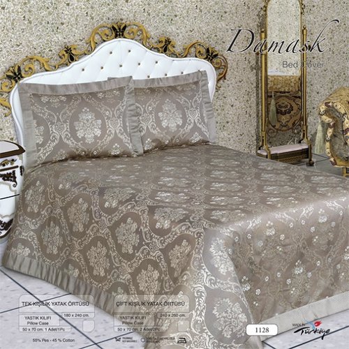 Покрывало Nazsu DAMASK капучино 240 х 260 см, фото, фотография