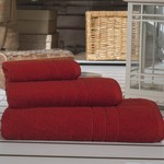 Набор полотенец Karna ARES красный 50х100 5 шт., фото, фотография