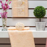 Полотенце Karna MALINDI 50х80 абрикосовый 50 х 80 см, фото, фотография