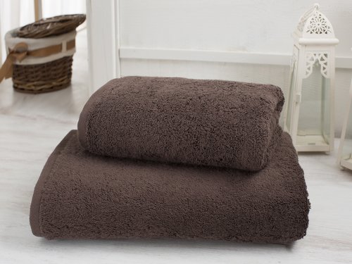 Полотенце для ванной Karna EFES микрокоттон коричневый 50х100, фото, фотография