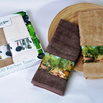 Полотенце Cestepe бамбук печатный 40х60 2 шт. коричневый+бежевый 40 х 60 см 2 шт., фото, фотография