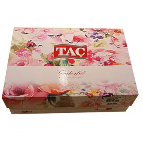 Постельное белье TAC SATIN DIGITAL FREESIA красный Евро, фото, фотография