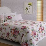 Постельное белье TAC SATIN DIGITAL LESLIE красный Евро, фото, фотография