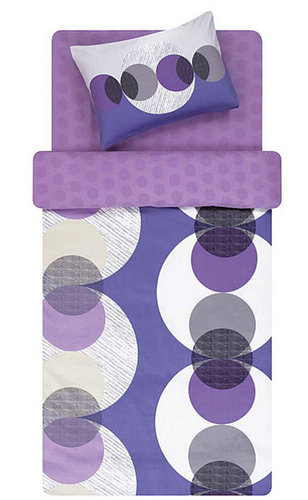 Постельное белье TAC SATEN FREEMOOD DOMINO фиолетовый 1,5 спальный, фото, фотография