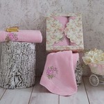 Набор полотенец Karna ROMANS розовый 50х90 70х140, фото, фотография