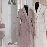 Набор халатов Gonca HAZAN кремовый-грязно-розовый 48-50 50-52, фото, фотография