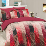 Постельное белье Hobby Home Collection ALANDRA хлопковый поплин бордовый 1,5 спальный, фото, фотография