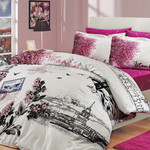 Постельное белье Hobby Home Collection ISTANBUL PANAROMA хлопковый поплин розовый 2-х спальный, фото, фотография