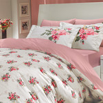 Постельное белье Hobby Home Collection PARIS SPRING хлопковый поплин розовый 2-х спальный, фото, фотография