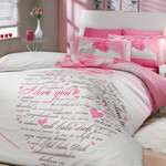Постельное белье Hobby Home Collection ANGELA хлопковый поплин розовый 2-х спальный, фото, фотография