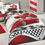 Детское постельное белье Hobby X-RACING поплин красный 1,5 спальный, фото, фотография