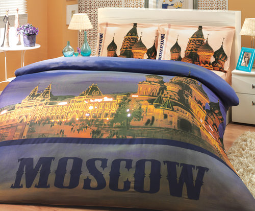 Постельное белье Hobby Home Collection MOSCOW хлопковый поплин 1,5 спальный, фото, фотография