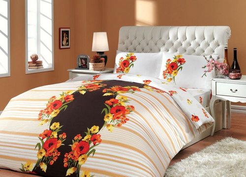 Постельное белье Hobby Home Collection DREAM хлопковый ранфорс коричневый 1,5 спальный, фото, фотография