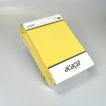 Простынь на резинке трикотажная Karna ACACIA жёлтый 180х200+30, фото, фотография