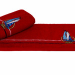 Полотенце Hobby MARINA красный парусник 50х90, фото, фотография
