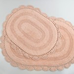 Набор ковриков для ванной Modalin DIANA абрикосовый 45х60, 50х80, фото, фотография