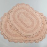 Набор ковриков для ванной Modalin DIANA пудра 45х60, 50х80, фото, фотография
