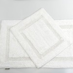 Набор ковриков для ванной Modalin KARLA белый 50х60, 60х100, фото, фотография