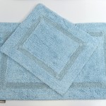 Набор ковриков для ванной Modalin KARLA голубой 50х60, 60х100, фото, фотография