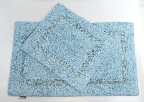 Набор ковриков для ванной Modalin KARLA голубой 50х60, 60х100, фото, фотография