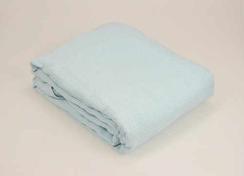 Вафельная простыня-одеяло-покрывало Karna GINGER зелёный 220х240, фото, фотография