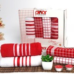 Набор полотенец Pinar PICNIC SET красный 40х60 4 шт., фото, фотография