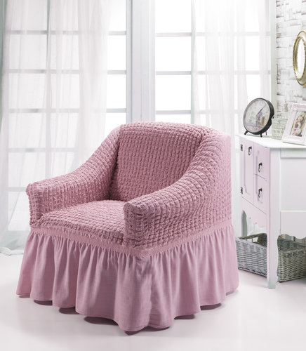 Чехол на кресло Bulsan BURUMCUK светло-розовый, фото, фотография